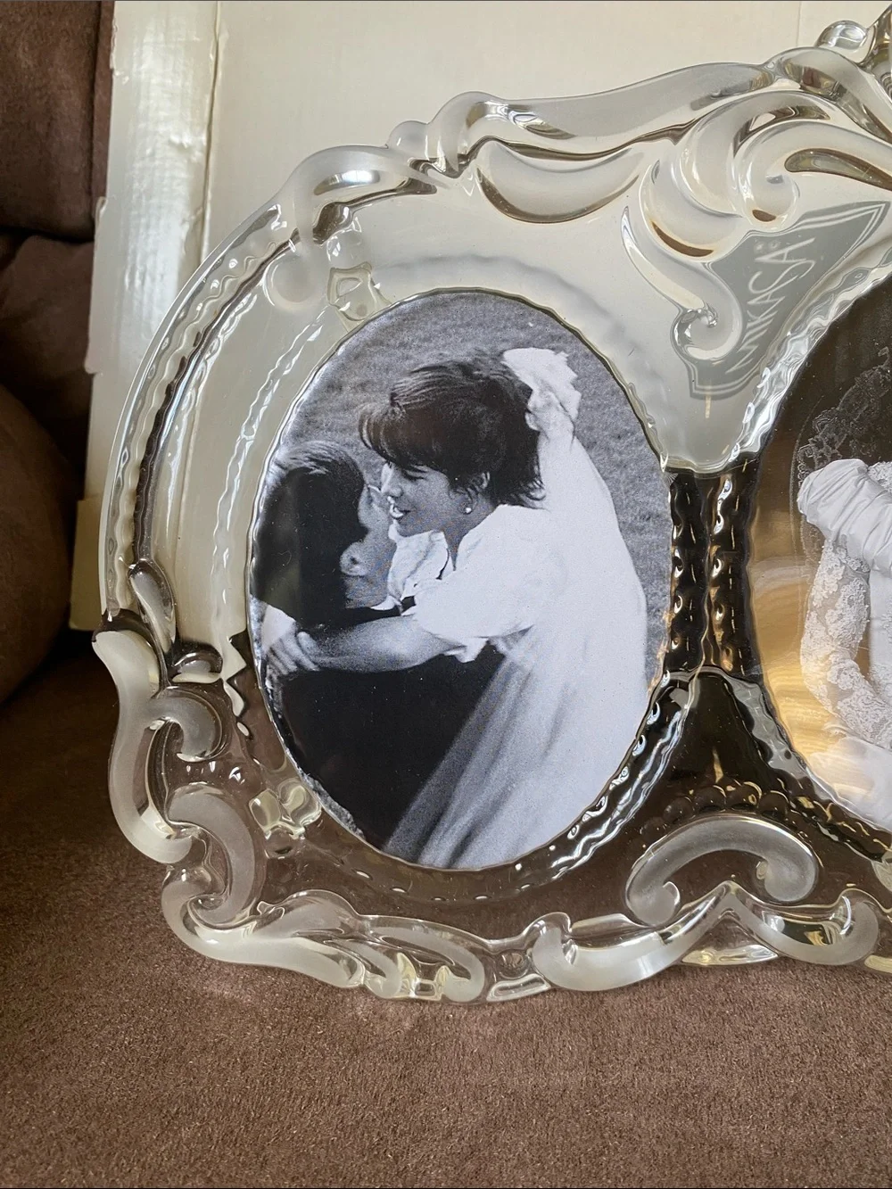 Mikasa Ornate Triple-Opening Silver Tone Picture Frame